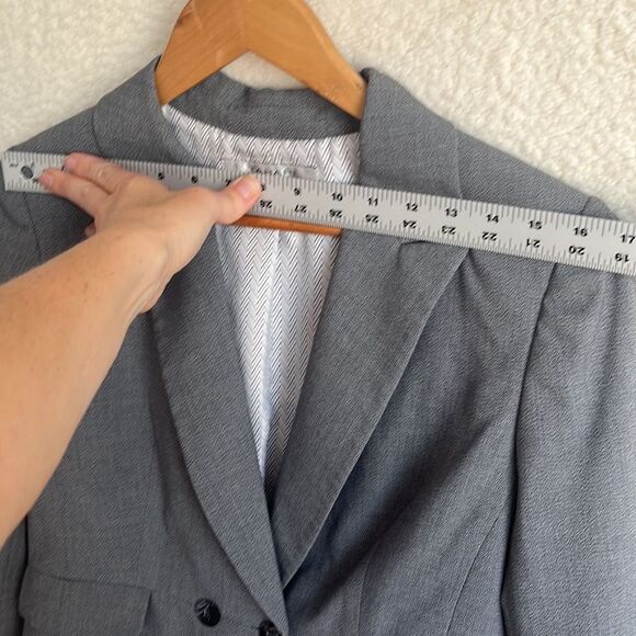 Tahari Blazer Womens Small Petite Grey‎ - Picture 4 of 6